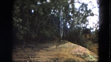 1966: Ceremony At Punchbowl Lake IN Wilson Kapiolani Park, Panning Monument With Stone Carvings
