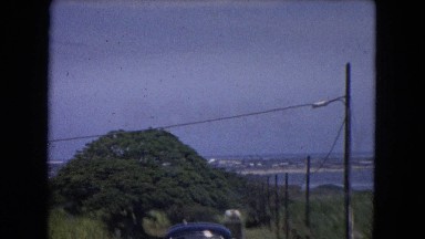 1966: Ceremony Punchbowl Lake Wilson Kapiolani Park. Panning A Monument With