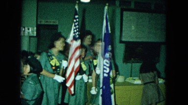 1966:CEREMONY PUNCHBOWL LAKE WILSON KAPIOLANI PARK. Panning A Monument With