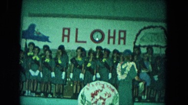 1966: Ceremony Punchbowl Lake Wilson Kapiolani Park Panning Monument With Stone Pillars