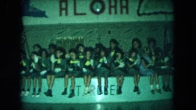 1966:CEREMONY PUNCHBOWL LAKE WILSON KAPIOLANI PARK. Panning A Monument With