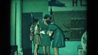 1966: Ceremony At Punchbowl Lake IN Wilson Kapiolani Park, Panning Monument