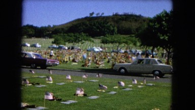 1966: Ceremony At Punchbowl Lake IN Wilson Kapiolani Park, Panning Monument