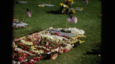 1966:CEREMONY PUNCHBOWL LAKE WILSON KAPIOLANI PARK. Panning A Monument With