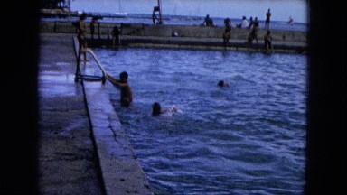 1966: Ceremony Punchbowl Lake Wilson Kapiolani Park. People Setting Up At The
