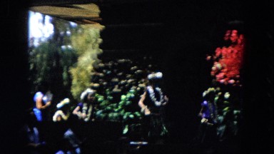1966: Ceremony At Punchbowl Lake Wilson Kapiolani Park. People Setting Up For Entertainment