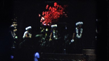 1966: Ceremony Punchbowl Lake Wilson Kapiolani Park. People Setting Up At The Stage