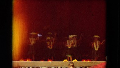 1966: Ceremony Punchbowl Lake Wilson Kapiolani Park. People Setting Up At The Stage