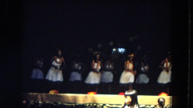 1966: Ceremony Punchbowl Lake Wilson Kapiolani Park. People Setting Up At The