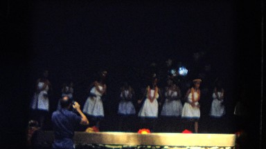 1966: Ceremony Punchbowl Lake Wilson Kapiolani Park. People Setting Up At The Stage