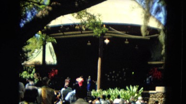 1966: Ceremony Punchbowl Lake Wilson Kapiolani Park. People Setting Up At The Stage