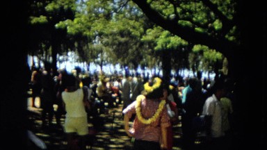 1966: Ceremony At Punchbowl Lake IN Wilson Kapiolani Park With Crowd Setting Up