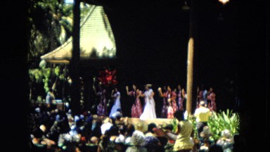 1966: Ceremony Punchbowl Lake Wilson Kapiolani Park. People Setting Up At The Stage
