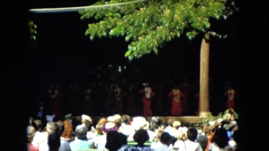 1966: Ceremony Punchbowl Lake Wilson Kapiolani Park. People Gather To Watch An