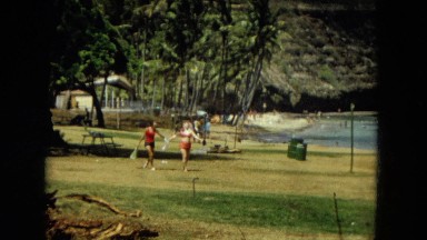 1966: Ceremony Punchbowl Lake Wilson Kapiolani Park. People Gather To Watch A Traditional Dance