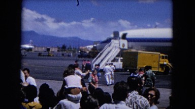 1966: Ceremony Punchbowl Lake Wilson Kapiolani Park. People Gather To Watch An