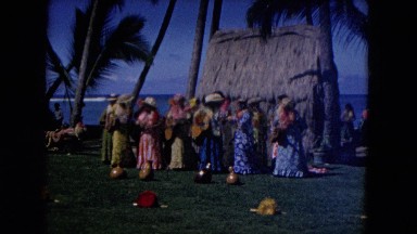 1966: Ceremony Punchbowl Lake Wilson Kapiolani Park. People Gather To Watch A Traditional Dance