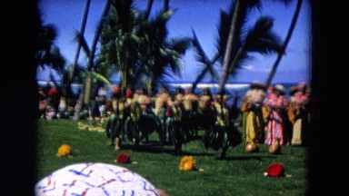 1966: Ceremony Punchbowl Lake Wilson Kapiolani Park. People Gather To Watch An