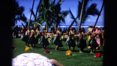 1966: Ceremony Punchbowl Lake Wilson Kapiolani Park. People Gather To Watch A Traditional Ceremony