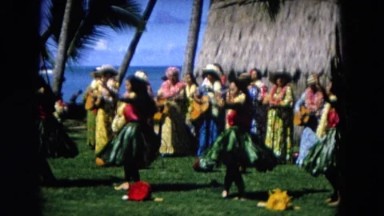 1966: Ceremony Punchbowl Lake Wilson Kapiolani Park. People Gather To Watch An