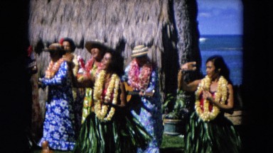 1966: Ceremony Punchbowl Lake Wilson Kapiolani Park. People Gather To Watch An