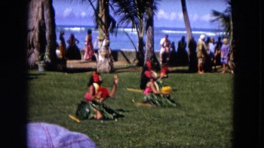 1966: Ceremony Punchbowl Lake Wilson Kapiolani Park. People Gather To Watch An