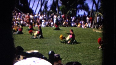 1966: Ceremony Punchbowl Lake Wilson Kapiolani Park. People Gather To Watch An