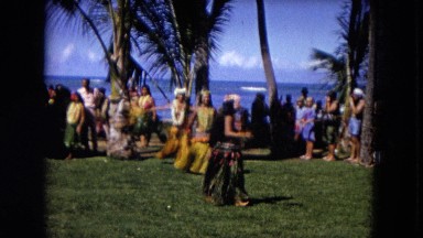 1966: Ceremony Punchbowl Lake Wilson Kapiolani Park. People Gather To Watch An