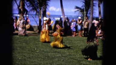 1966: Ceremony Punchbowl Lake Wilson Kapiolani Park. People Gather To Watch An
