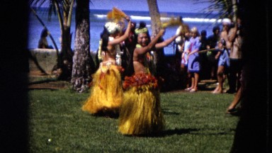 1966: Ceremony Punchbowl Lake Wilson Kapiolani Park. People Gather To Watch An