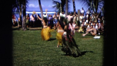 1966: Ceremony Punchbowl Lake Wilson Kapiolani Park. People Gather To Watch An