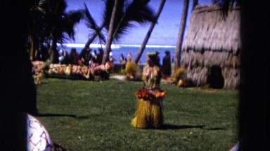 1966: Ceremony Punchbowl Lake Wilson Kapiolani Park. People Gather To Watch A Traditional Ceremony