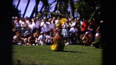 1966: Ceremony Punchbowl Lake Wilson Kapiolani Park. People Gather To Watch An