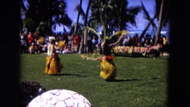 1966: Ceremony Punchbowl Lake Wilson Kapiolani Park. People Gather To Watch An