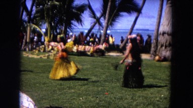 1966: Ceremony Punchbowl Lake Wilson Kapiolani Park. People Gather To Watch An