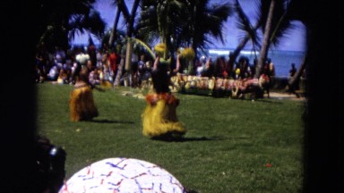 1966: Ceremony Punchbowl Lake Wilson Kapiolani Park. People Gather To Watch An