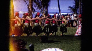 1966: Ceremony Punchbowl Lake Wilson Kapiolani Park. People Gather To Watch An