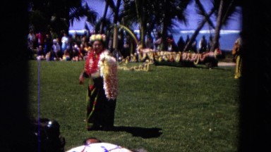1966: Ceremony Punchbowl Lake Wilson Kapiolani Park. People Gather To Watch An