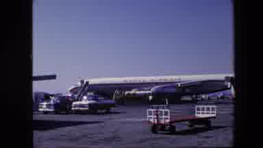 Amsterdam Netherlands (1967): Viewing Of A Plane From The Outside Of An Airport At