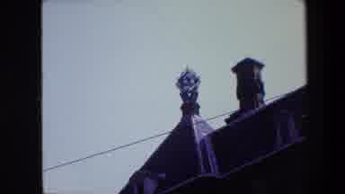 Amsterdam Netherlands (1967): Devil Dog Sitting Atop Building