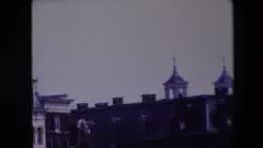 Amsterdam Netherlands (1967): City Skyline With Church Looking Architecture And