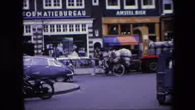 Amsterdam Netherlands (1967): Horse Waiting To Move In A Busy Street