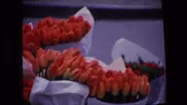 Amsterdam Netherlands (1967): Hundreds Of Orange Tulips At A Flower Market Are