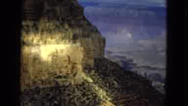 Arizona (1967): The Sun Peeking Through The Clouds To Illuminate The Canyon Wall