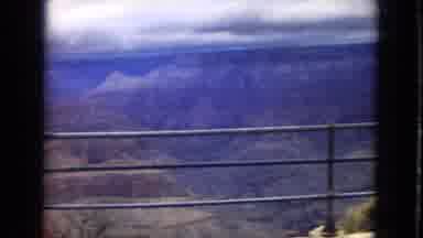 Arizona (1967): View Of A Grand Canyon Behind Fence On A Cloudy Day