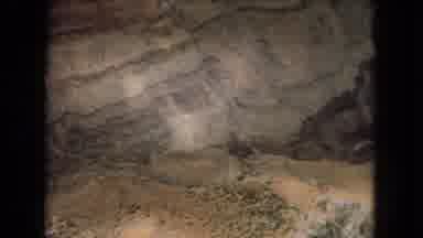Arizona-1967: Panned View Of Rock Formations Inside Cave