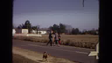 Arizona (1967): Young People Walk In The Road Of A Rural Neighborhood As A Dog And