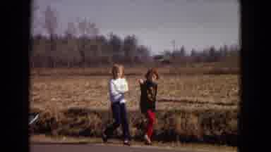 ARIZONA-1967: Two Girls Enjoyable Walking in Rural Arizona
