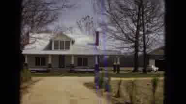 ARIZONA-1967: Old Video Pans From Farmhouse To Men Eating And Talking