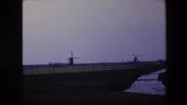Brussels Belgium (1967): Two Windmill Or Turbine In A Field With One Turning Along